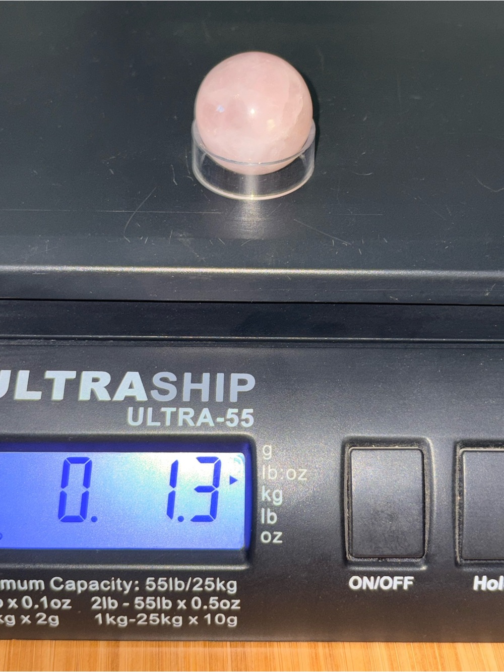 Rose Quartz Sphere 29.7 mm 1.17 inch 36 gram - Picture 5 of 6